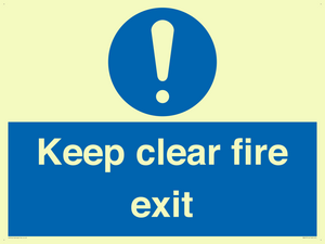 Keep Clear Fire Exit